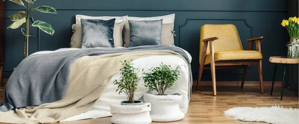 exemple de chambre moderne et colorée décorée avec style
