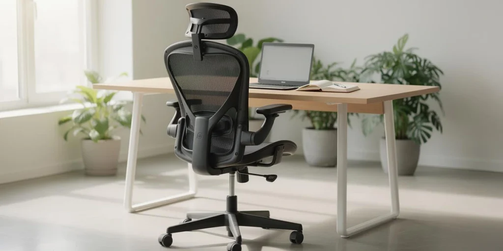 Une chaise de bureau ergonomique et design dans une ambiance moderne